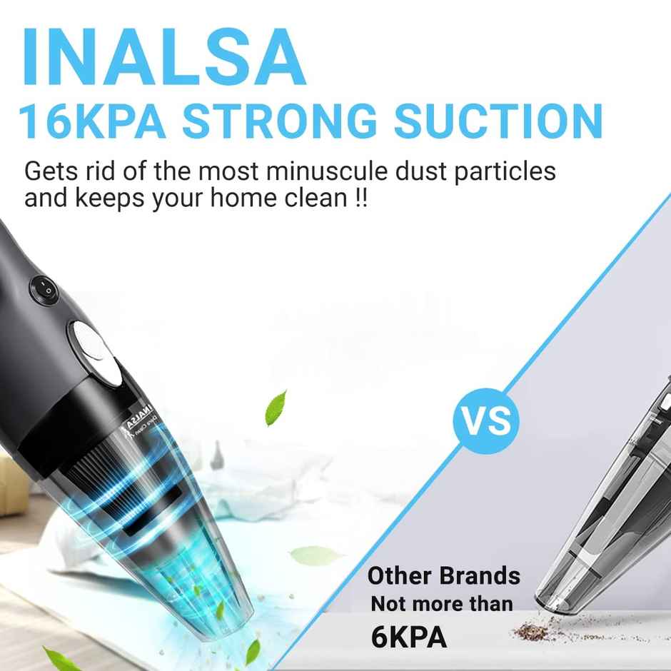 INALSA Vacuum Cleaner for Home & Car,Powerful 800 W Motor,16Kpa Suction,Handheld Vacuum Cleaner,Hepa Filter, Mini Small Vacuum Cleaner,Sofa Cleaner,Portable Vacuum Cleaner