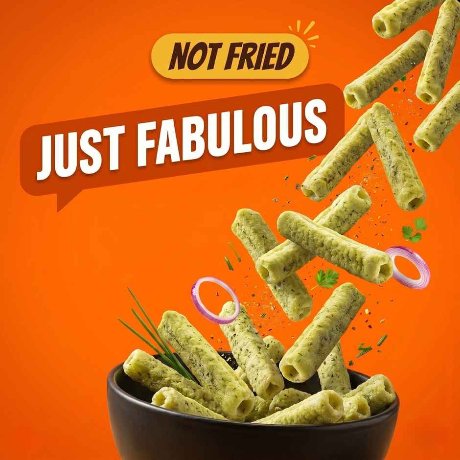 Too Yumm Sour Cream & Onion Veggie Stix, 60% Less Saturated Fats, No Palm Oil Healthy Snacks