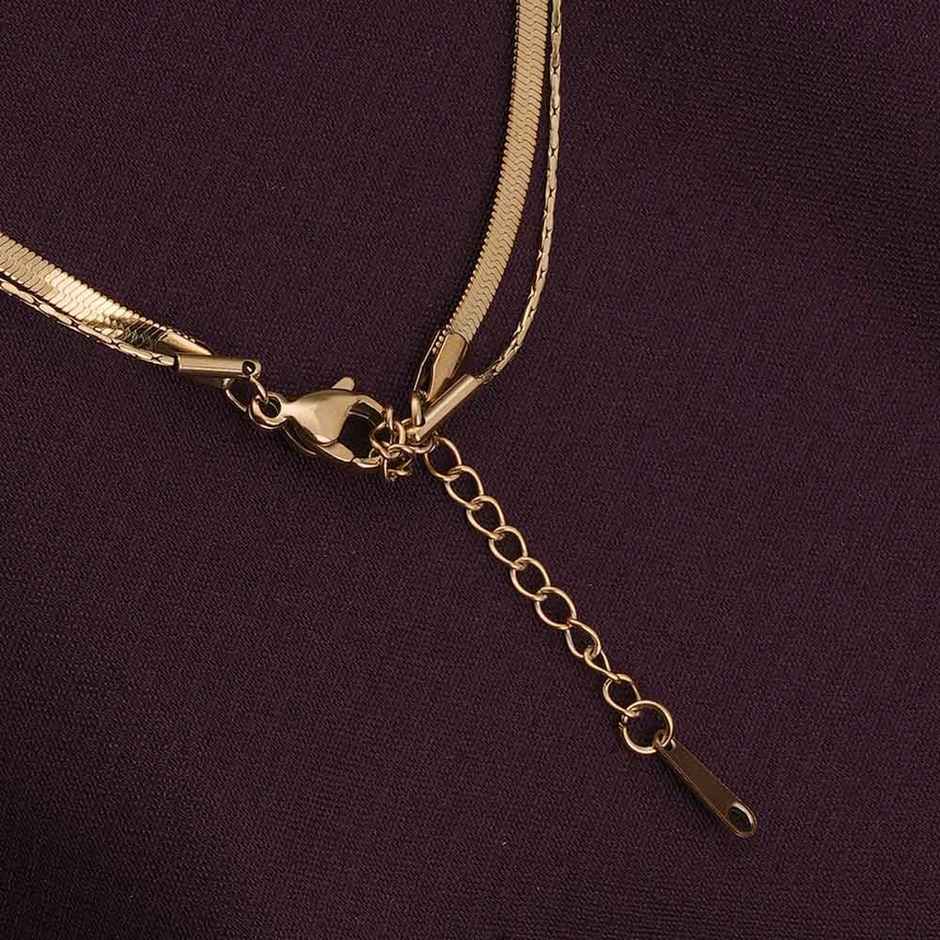 Palmonas Gilded Rings Layered Necklace For Womens | Waterproof And Anti-Tarnish