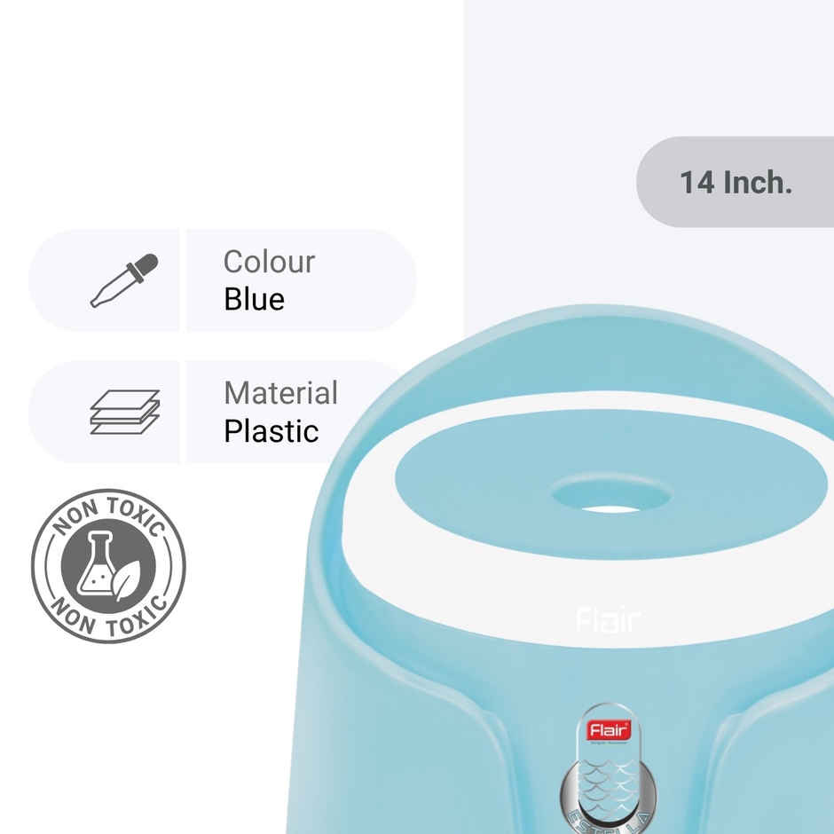 Flair Estella Home Stool 14 - Blue - Plastic Stool For Bathroom