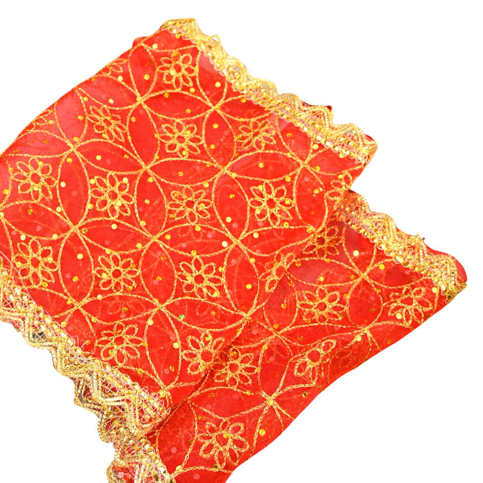 Divine Red Mata Chunri | 26 x 10 Inch | ServDharm
