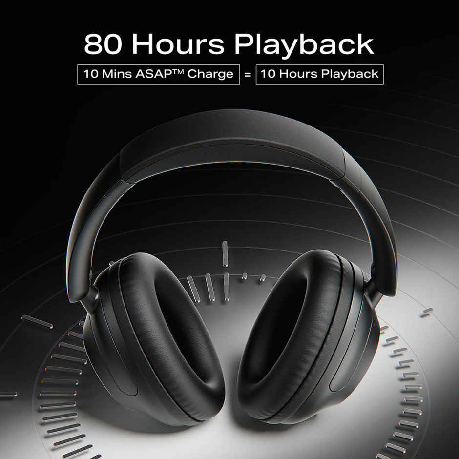 boAt Rockerz 650 Pro Bt Headphones W/ Dolby Audio | 80H Playtime | Iris Black