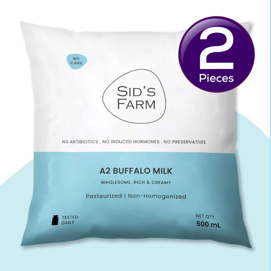 Sid's Farm A2 Buffalo Fresh Milk (Pouch) Combo