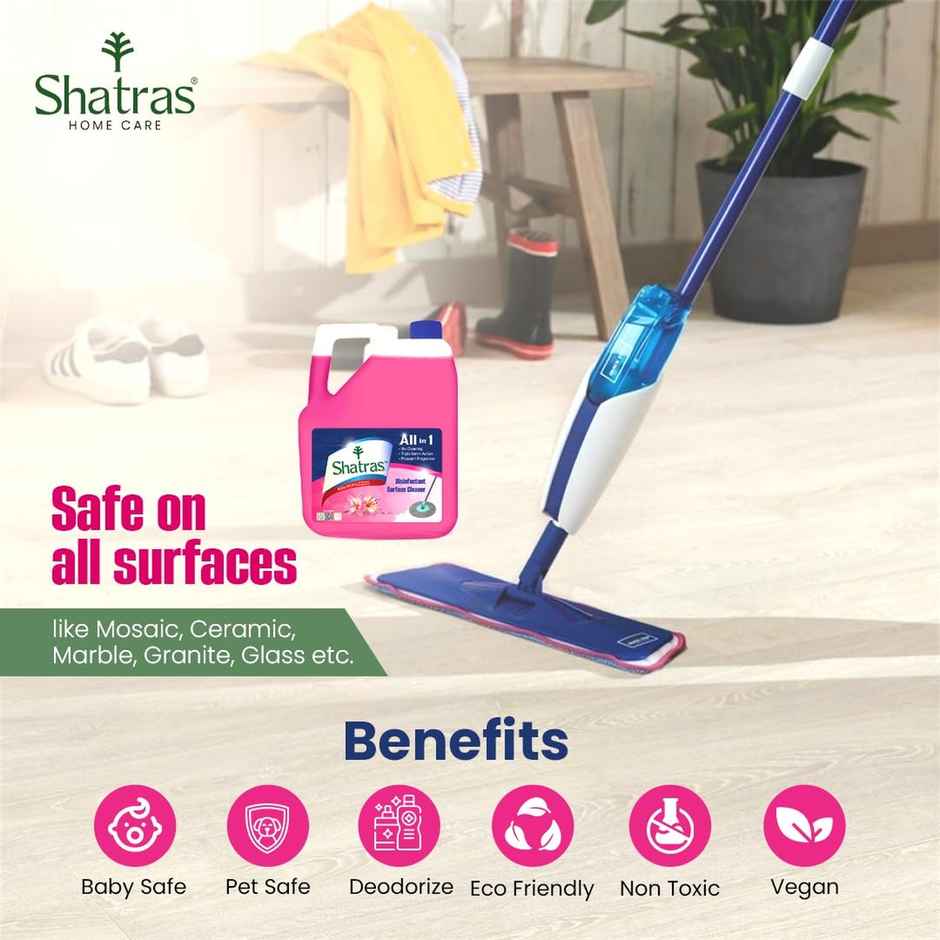 Shatras Pink Lily Disinfectant Surface & Floor Cleaner Liquid