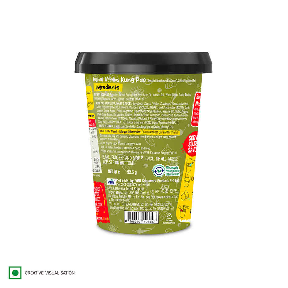 Wok Tok by Veeba Instant Cup Noodles Kung Pao