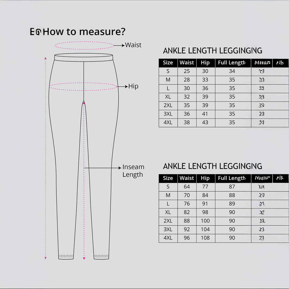 Go Colors Women's Solid Mid Rise Ankle Length Leggings | Silver Grey - M