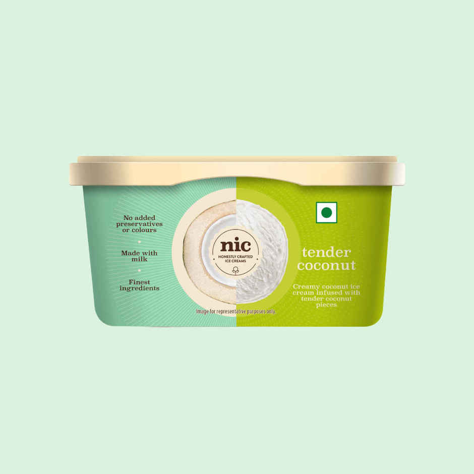 NIC Tender Coconut Ice Cream | Preservative Free | No Artificial Flavors