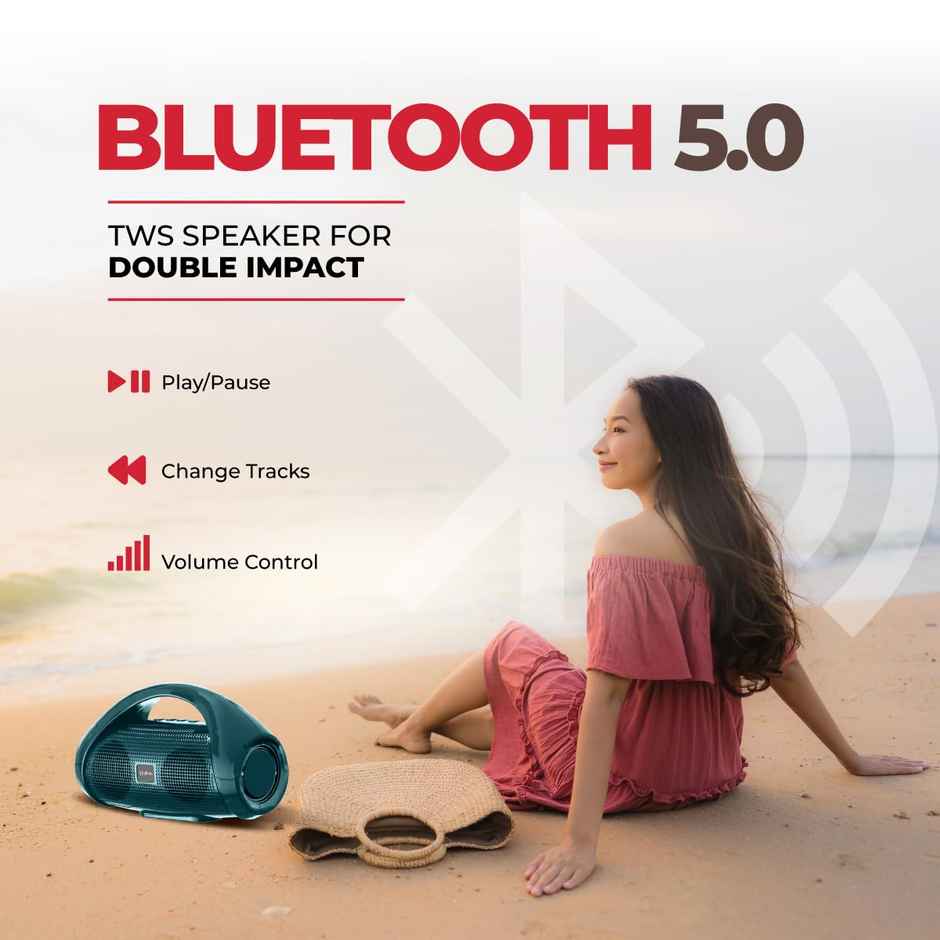 pTron Fusion Go 10W Portable Bluetooth Speaker | 6H Playtime & TWS Pairing - Forest Green