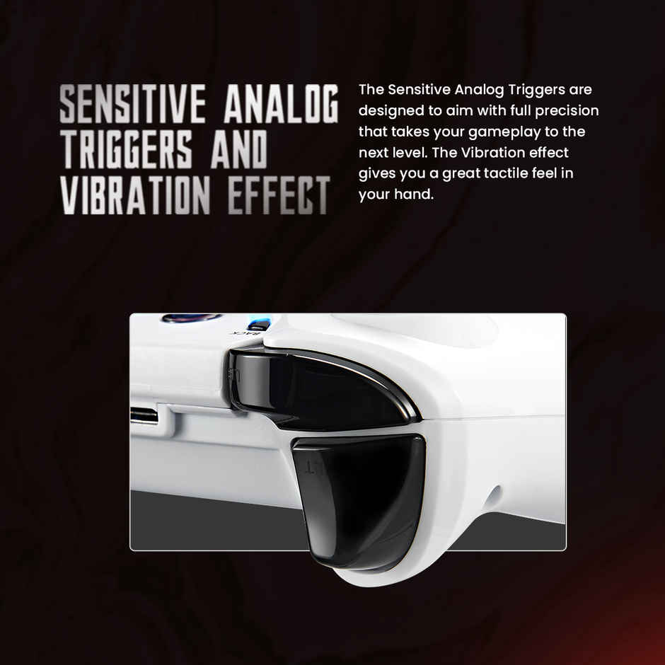 Cosmic Byte Ares Wireless Controller For Pc Magnetic Triggers Usb Extension Cable (White)