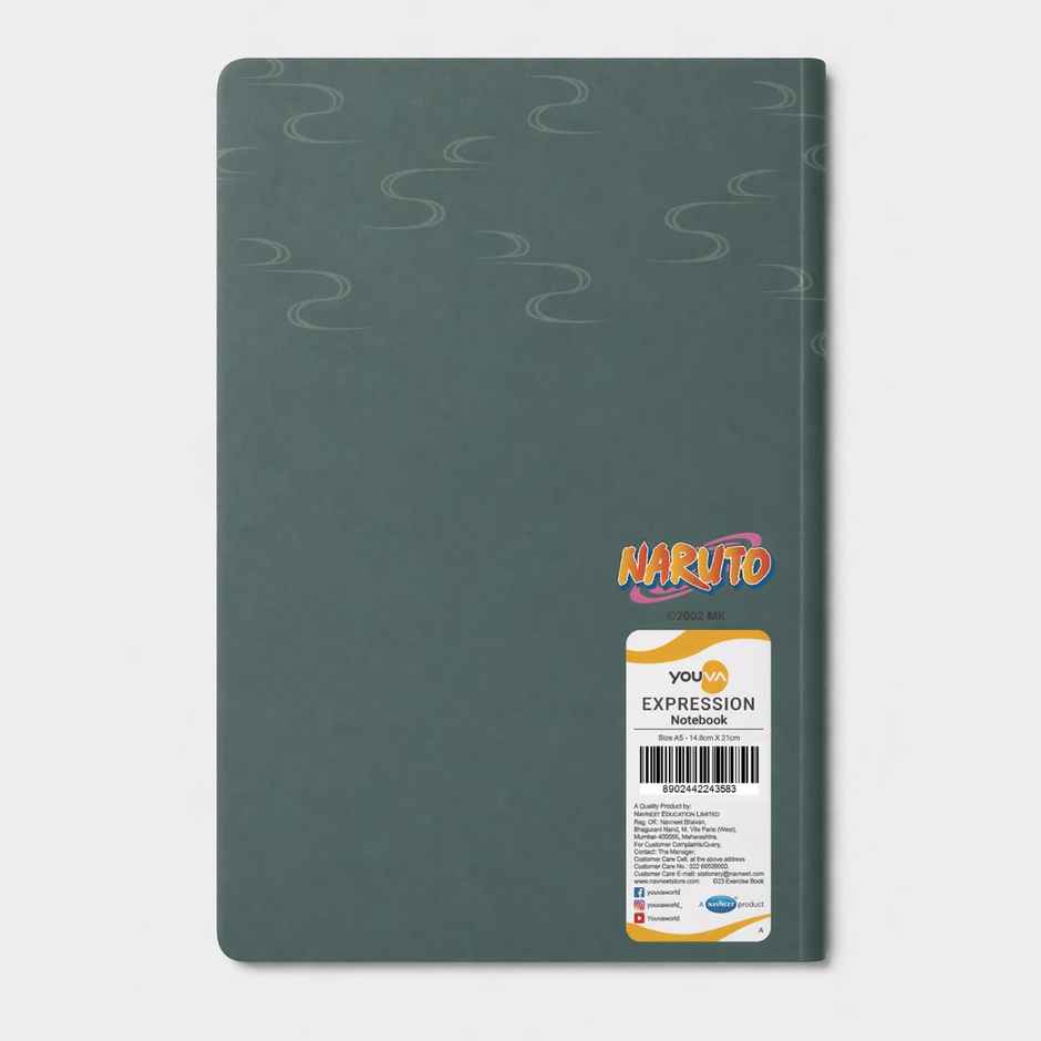 Youva by Navneet Naruto Expression Notebook | A5 Size | 14.8 x 21 cm | Single Line | 192 Pages