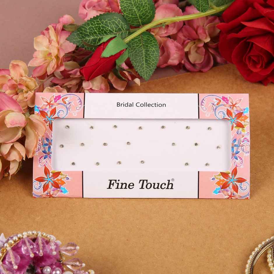 Fine Touch Bindi Small Silver Stone