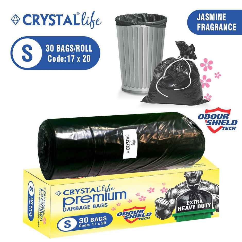 Crystal Life Life Premium Garbage Bag Small Black