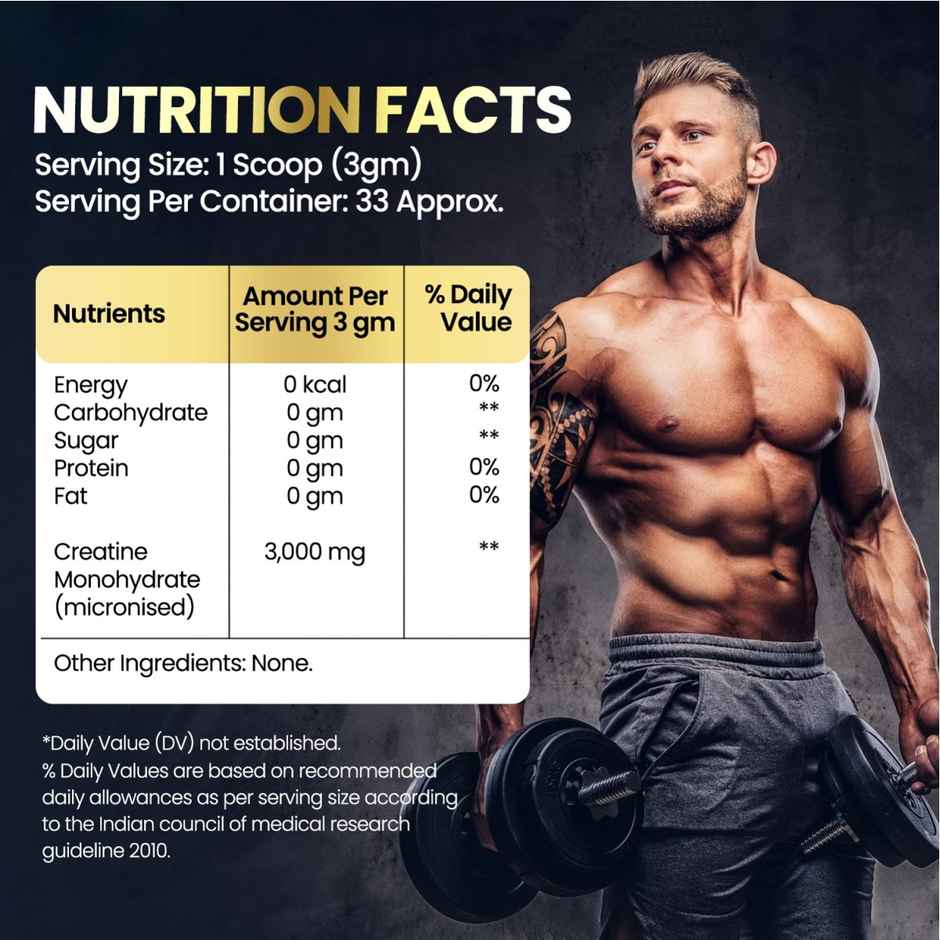 Vlado's Himalayan Organics Pure Micronised Creatine Monohydrate Powder 33 Servings