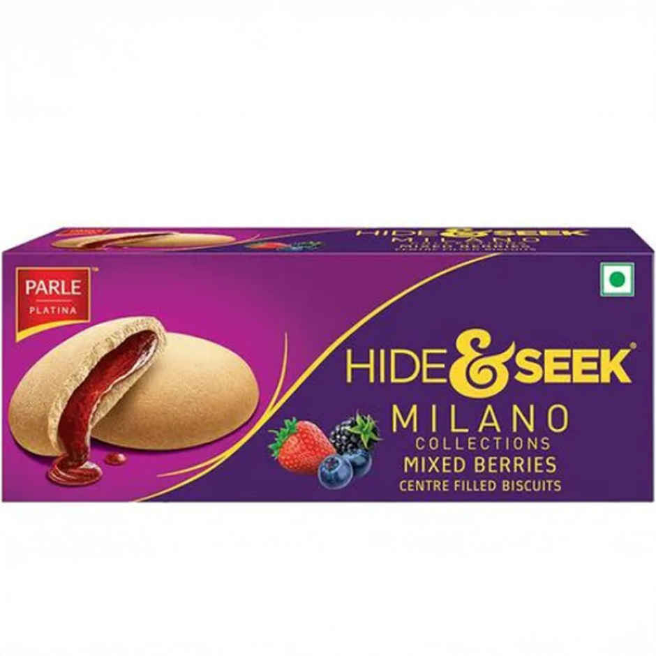 Parle Hide & Seek Milano Centre Filled Mixed Berry Cookies