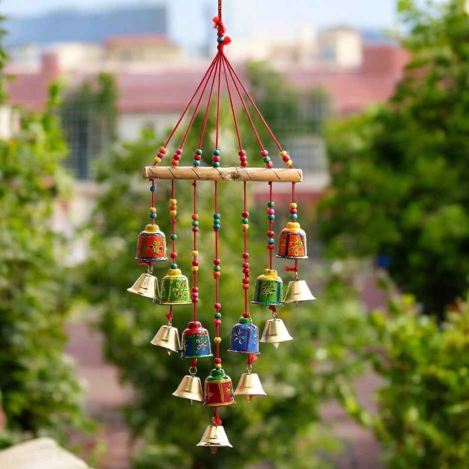 Casacraft by Pepperfry Multicolor Metal Handcrafted Decorative Hanging Bell