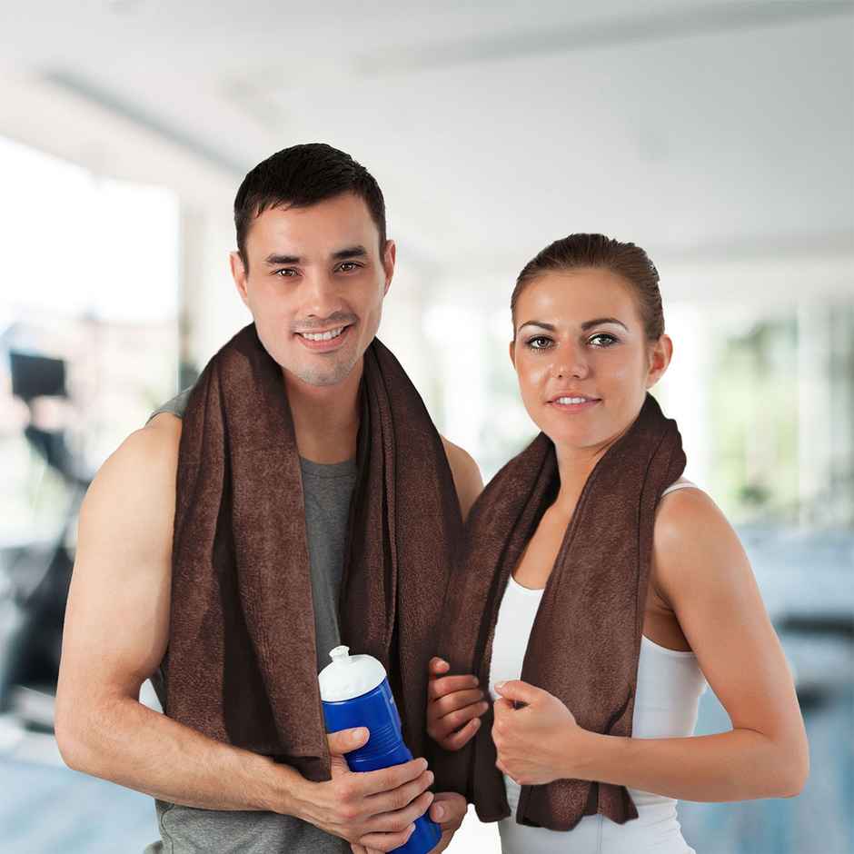 Sassoon Microfiber Gym-Sports Towel | Cocoa | 40 x 60 cm
