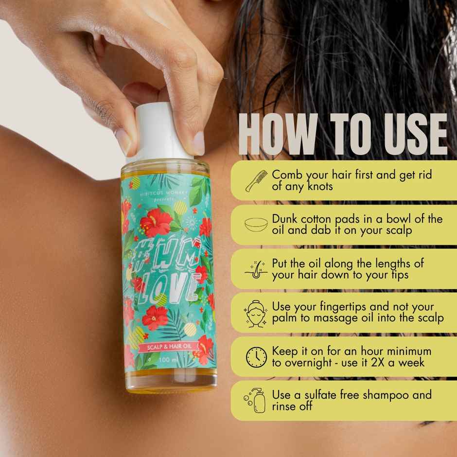 Hibiscus Monkey Hm Love Scalp & Hair Oil