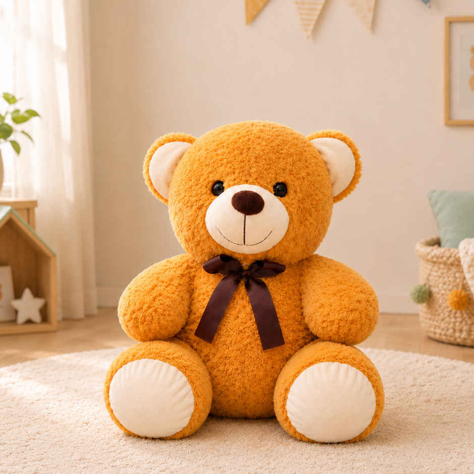 ToyTales Teddy Bear Soft Toy | Plushie Stuffed Animal Toys | Birthday Gift for Kids | Brown | 40cm