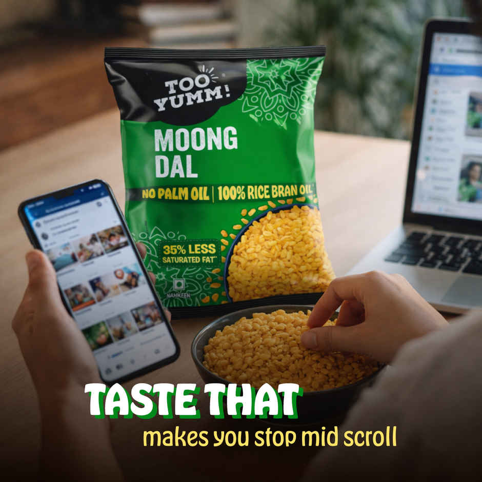 Too Yumm Moong Dal Namkeen, 35% Less Saturated Fats, No Palm Oil Healthy Munchies