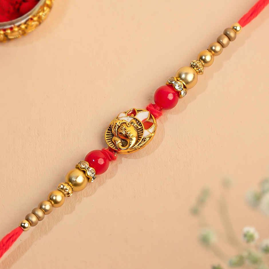 Rakhi for Brother | Lord Ganesh | Religious | Pack of 1 | Shree Rakhi