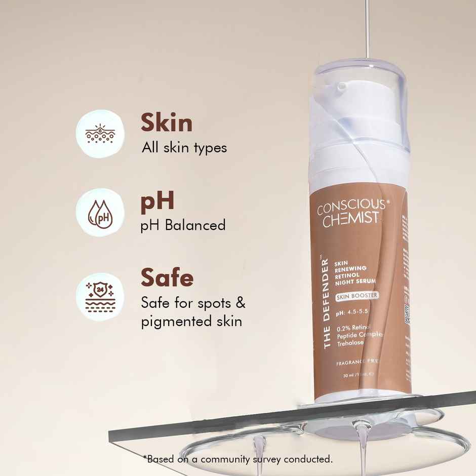 Conscious Chemist Multi Peptide & 0.2% Retinol Anti Aging Serum | Reduces Fine Lines, Wrinkles