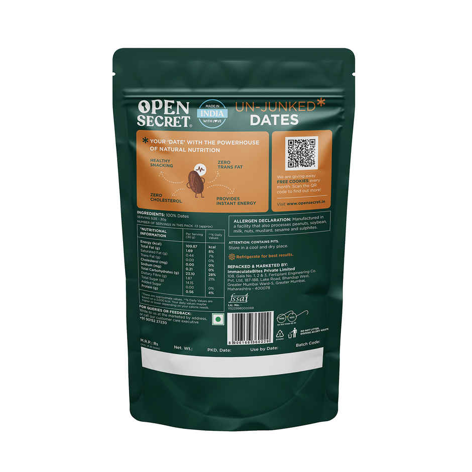 Open Secret Arabian Dates (Khajur) With Seed