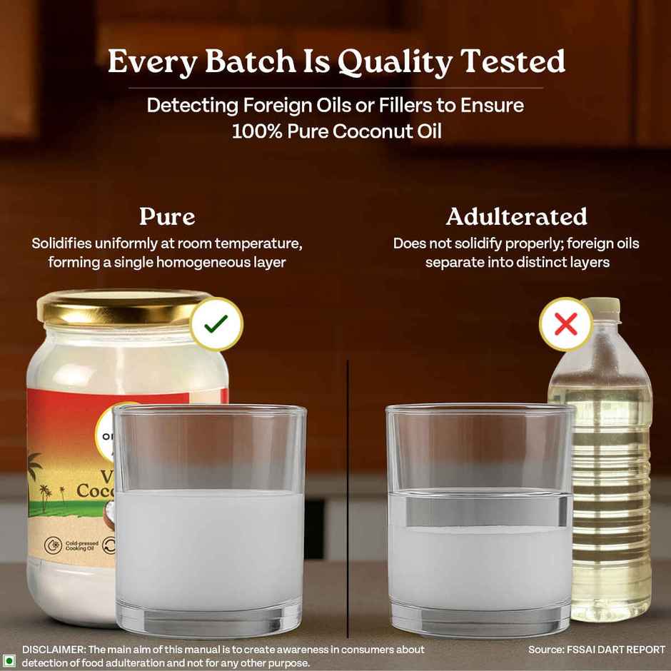 A Tata Product - Organic India Virgin Coconut Cold Pressed Oil | Labs Tested On 250+ Parameters