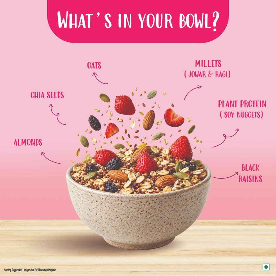 Tata Soulfull No Cook Millet Hi Protein Oats Berry Chia, 25g Plant Protein, High Fibre