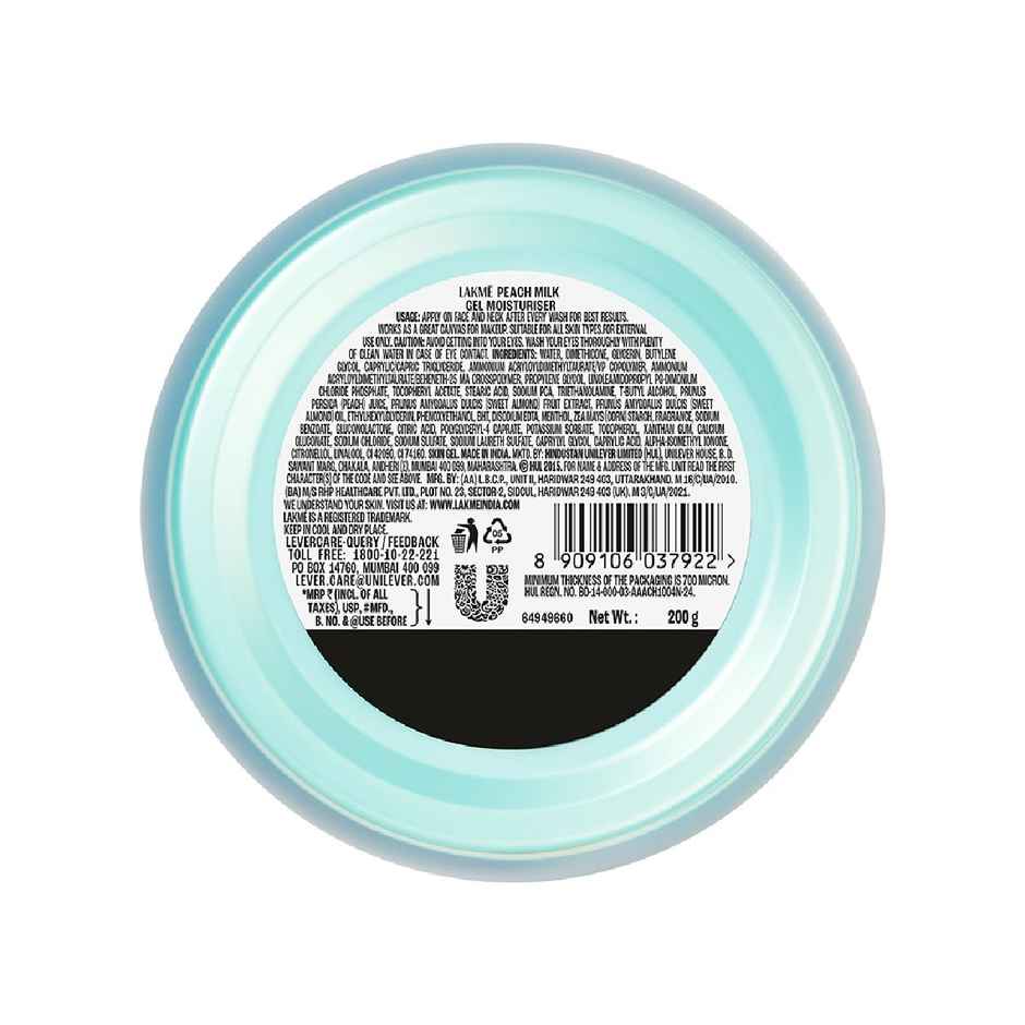 Lakme Peach Gel Creme  2%Pro Ceramide, Skin Barrier Repair & Glowing Skin| All Skin Types