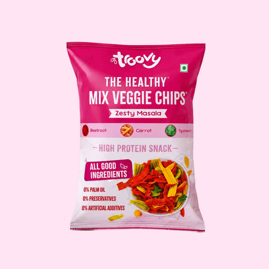 Troovy High Protein Mix Veggie Chips | No Palm Oil, No Chemicals