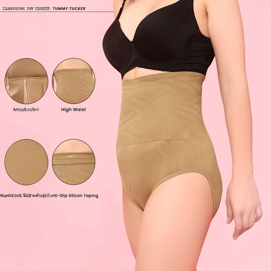 Clovia Tummy Tucker With Silicon Grips (Beige - S/M)