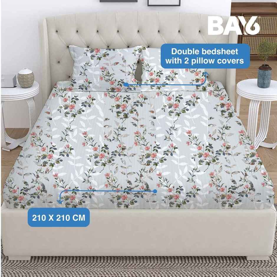 BAY6 Microfibre Floral Print Bed in Bag Set