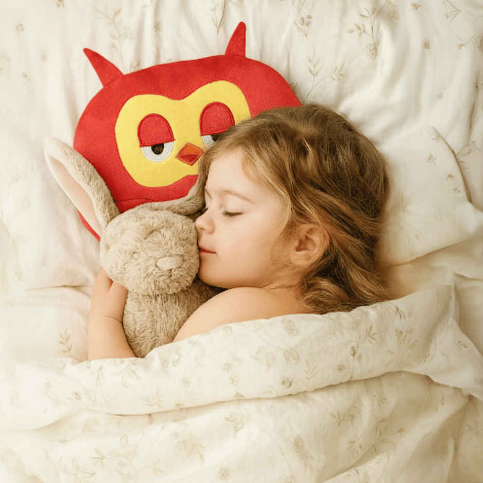 Toytales Owl Cushion Red