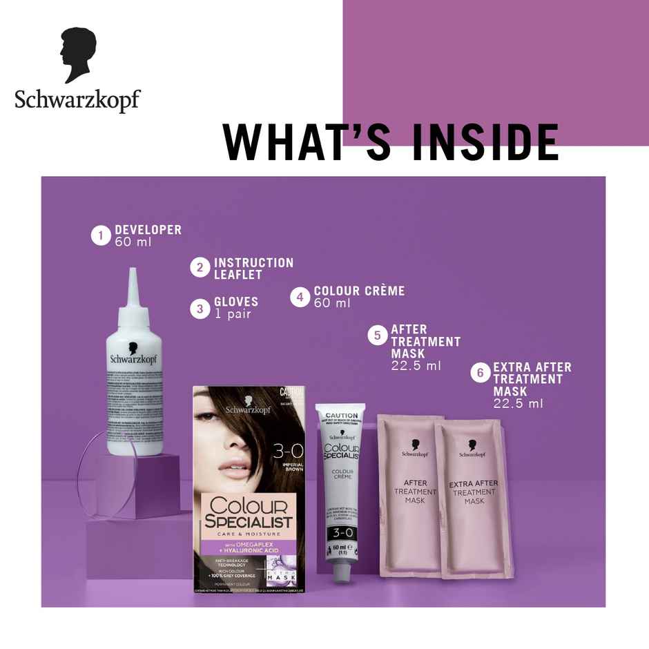 Schwarzkopf Colour Specialist Permanent Hair Colour 3-0 Imperial Brown