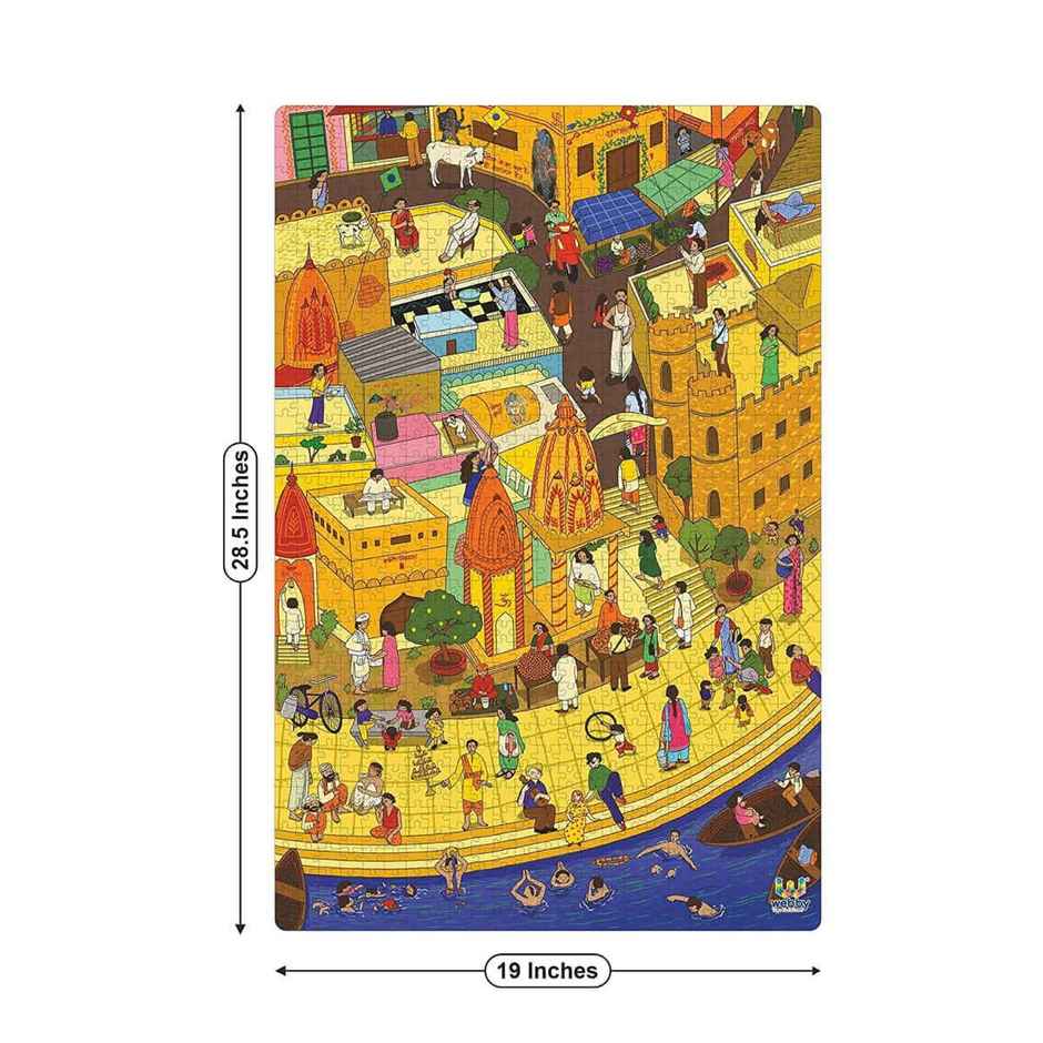 Webby 1000 Pcs Holy City Varanasi Jigsaw Puzzle Best Gift for Adult & 14+ kids | Fun & Challenging