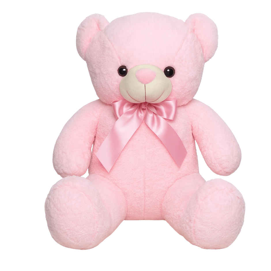 Toytales Wolly Bear 90cm Pink| Plush Stuffed Animal With Ribbon | Cute Toys For Girls|Soft Toy