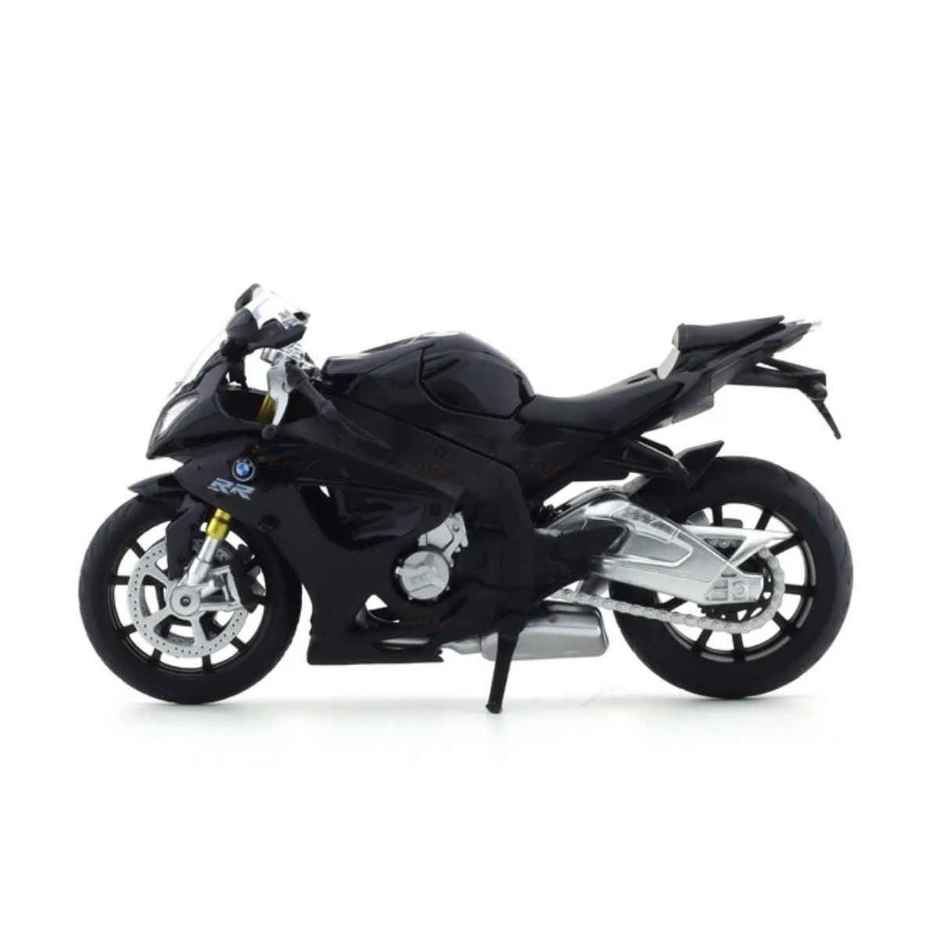 MSZ Licensed BMW S1000 RR Diecast Model Bike Black 1:12 Scale Collectible Toy