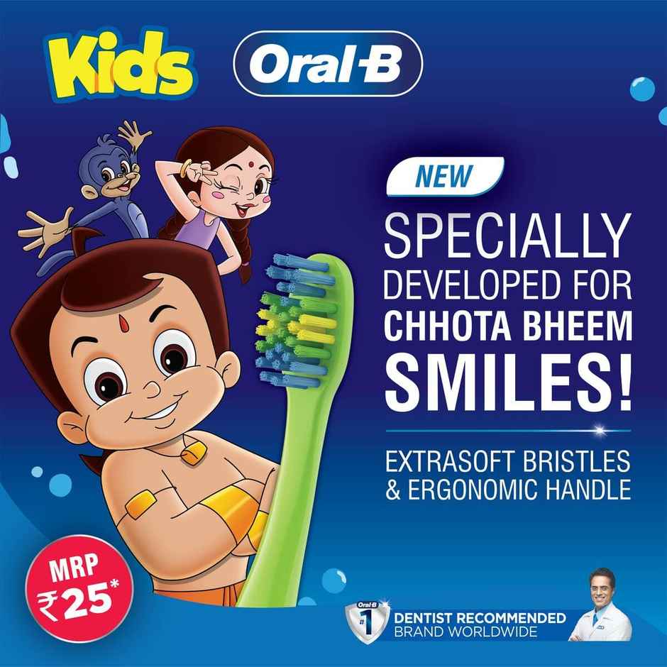 Oral-B Kids Chotta Bheem Extra soft toothbrush, Age 2+