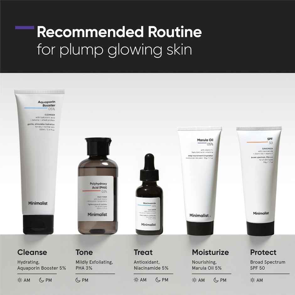 Minimalist 5% Marula Oil Face Moisturizer Cream based Nourishing & Hydrating For Men & Women