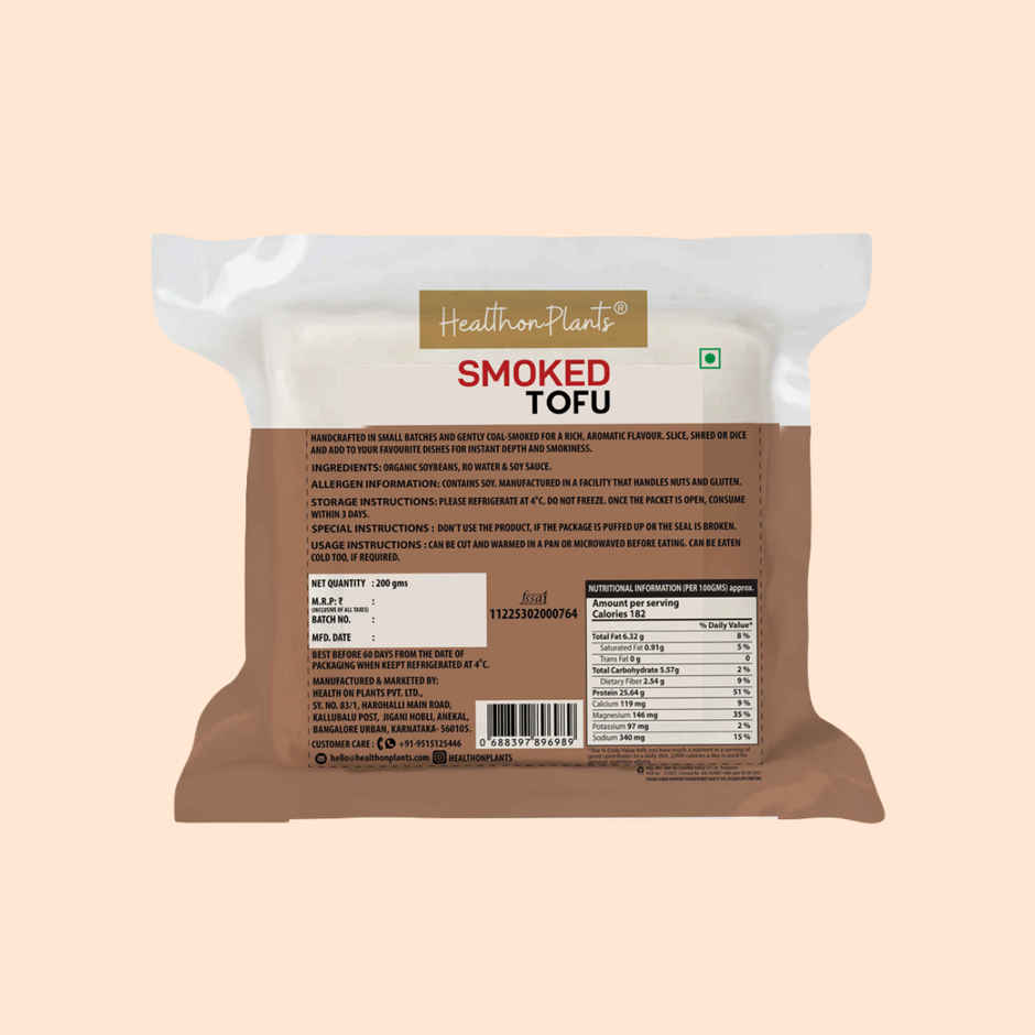 Health On Plants Smoked Tofu
