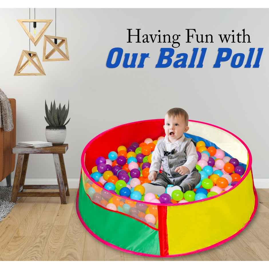 Itoys Ball Pool Tent With 64 Balls Round Tent(Colour May Vary)