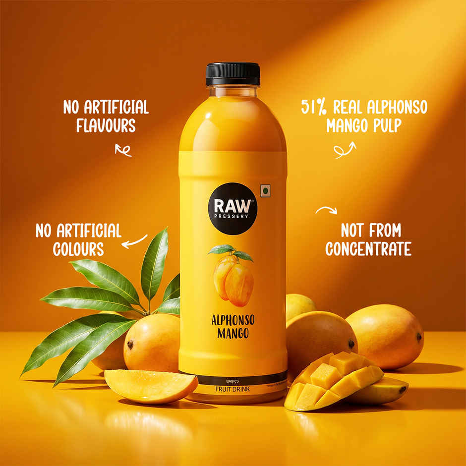 RAW Pressery Alphonso Mango Juice  Mango Fruit Juice  Not From Concentrate  Mango Drink