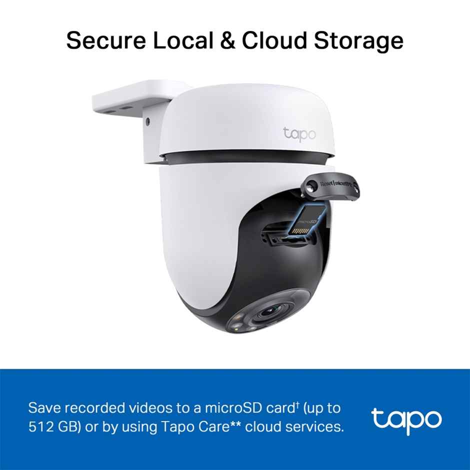 TP-Link Tapo C510W 2K 3MP 1296 Outdoor Pan/Tilt Security WiFi Camera, 360° Visual Coverage, IP65
