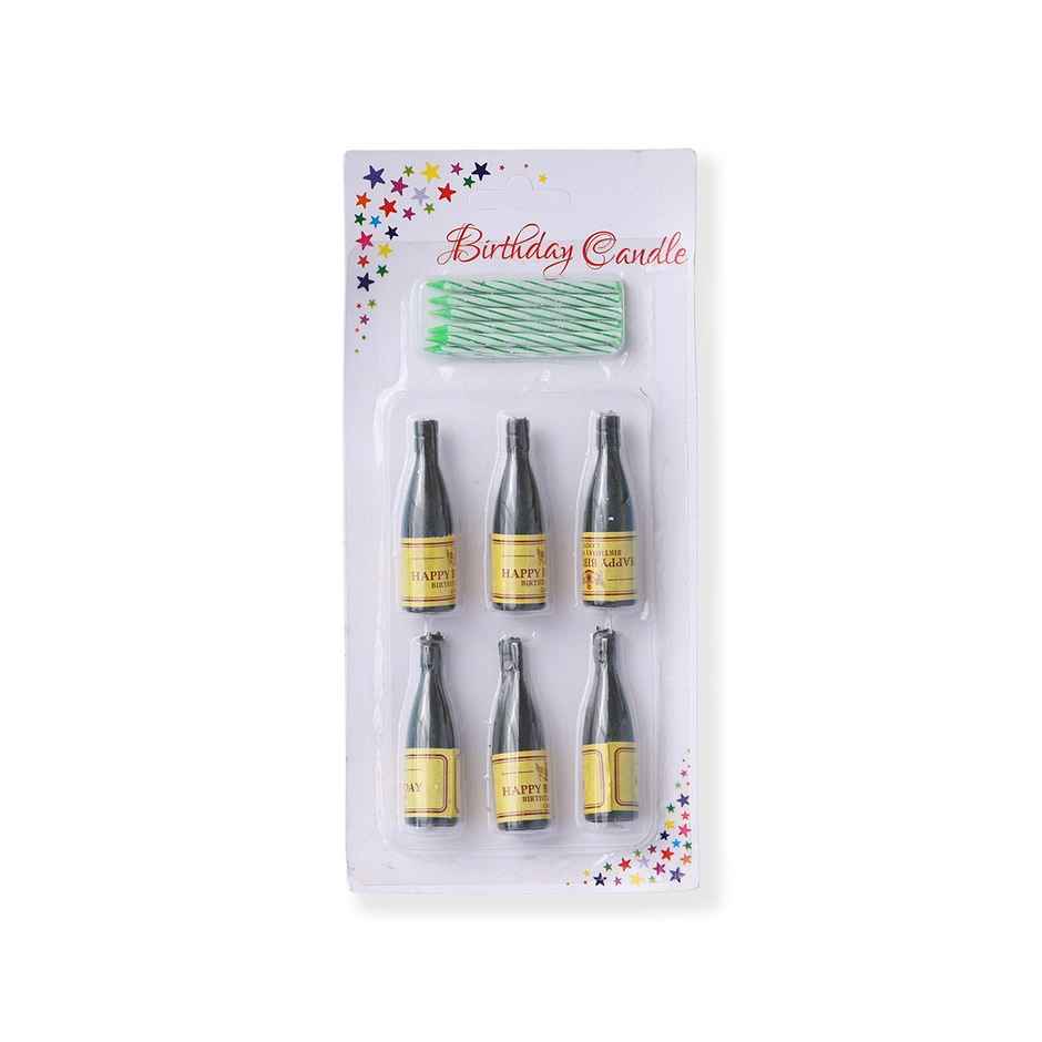 Champagne Bottle Candles | Happy Birthday Cake Decoration | Propcon