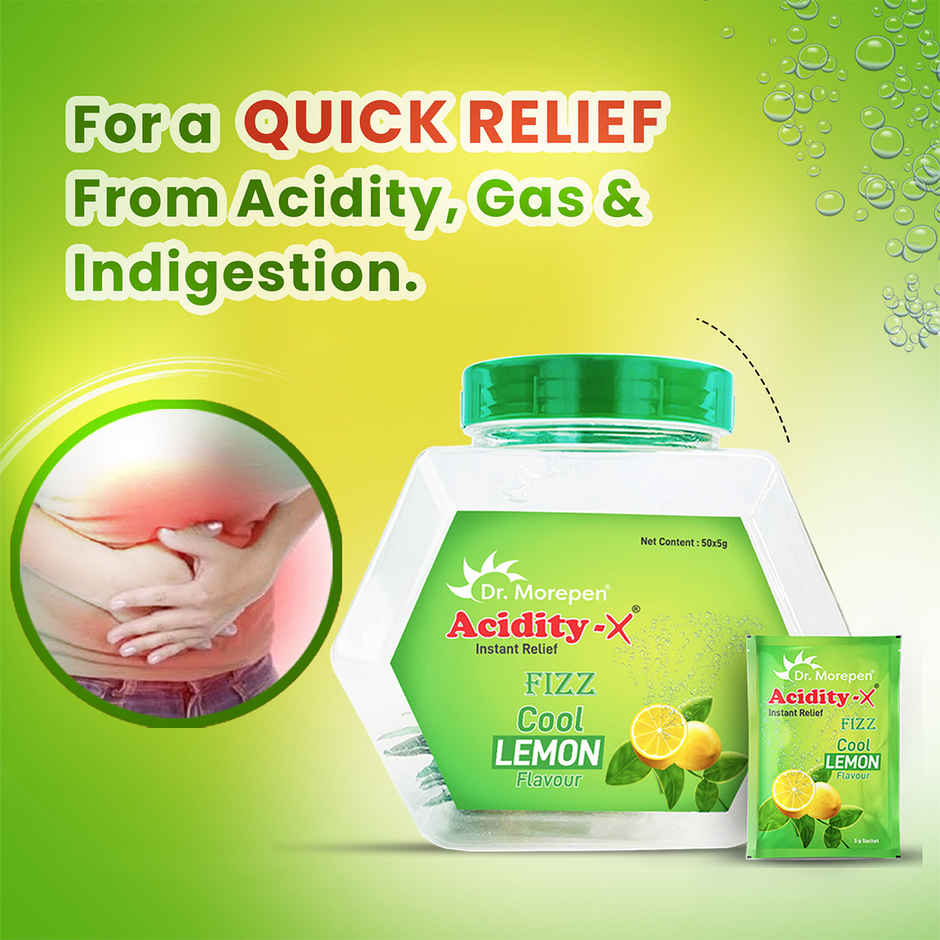 Dr. Morepen Acidity - X for Quick Relief From Acidity | Lemon