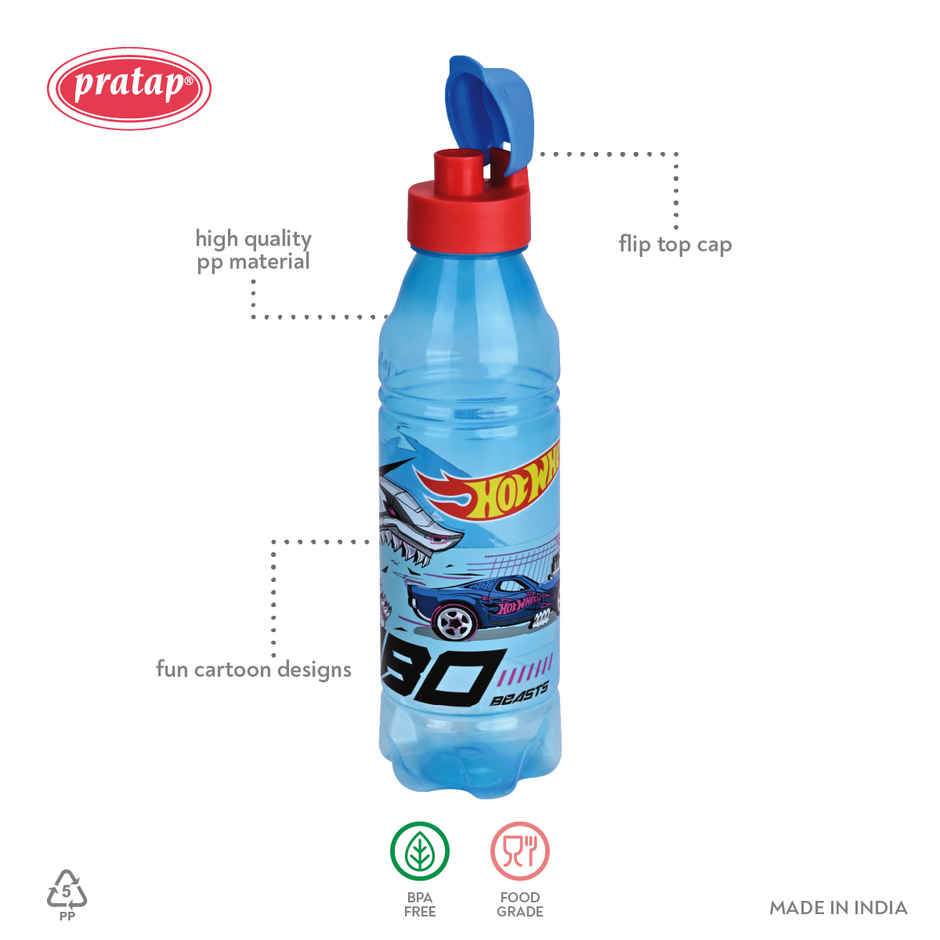 Hot Wheels Rocket 800 Kids BPA Free Sipper Bottle Flip Top | PRATAP