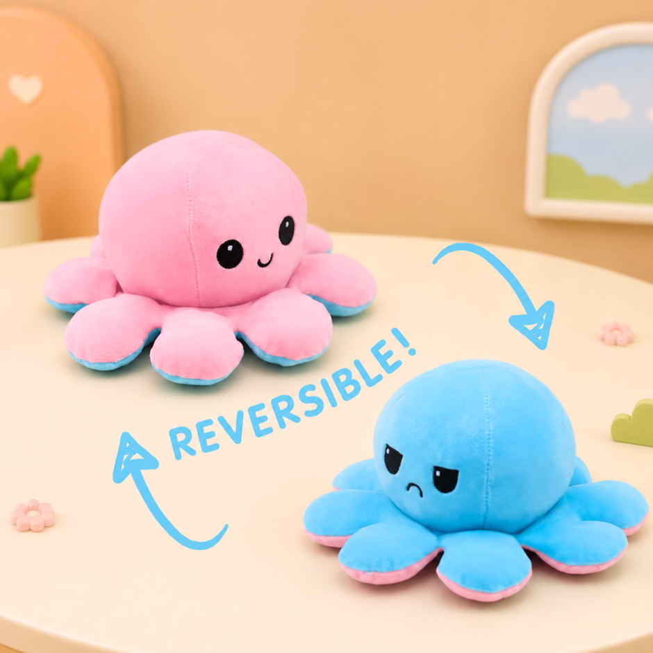 ToyTales REVERSIBLE Octopus Plush Toy | Cute Soft Toys | Cute Gift | Birthday Gift for Kids | Gift Baby | 25cm