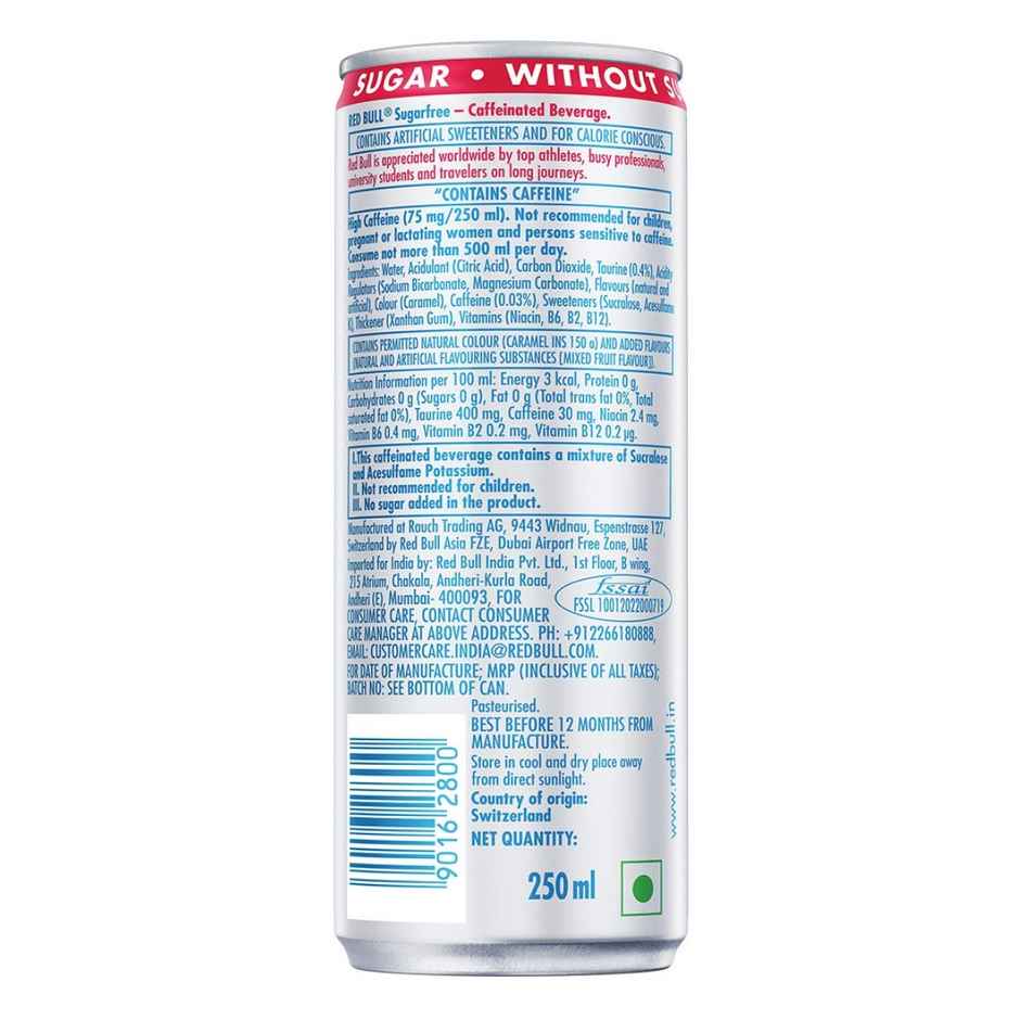 Red Bull Energy Drink - Sugar Free (250ml) & Red Bull Watermelon Energy Drink (250ml) Combo 