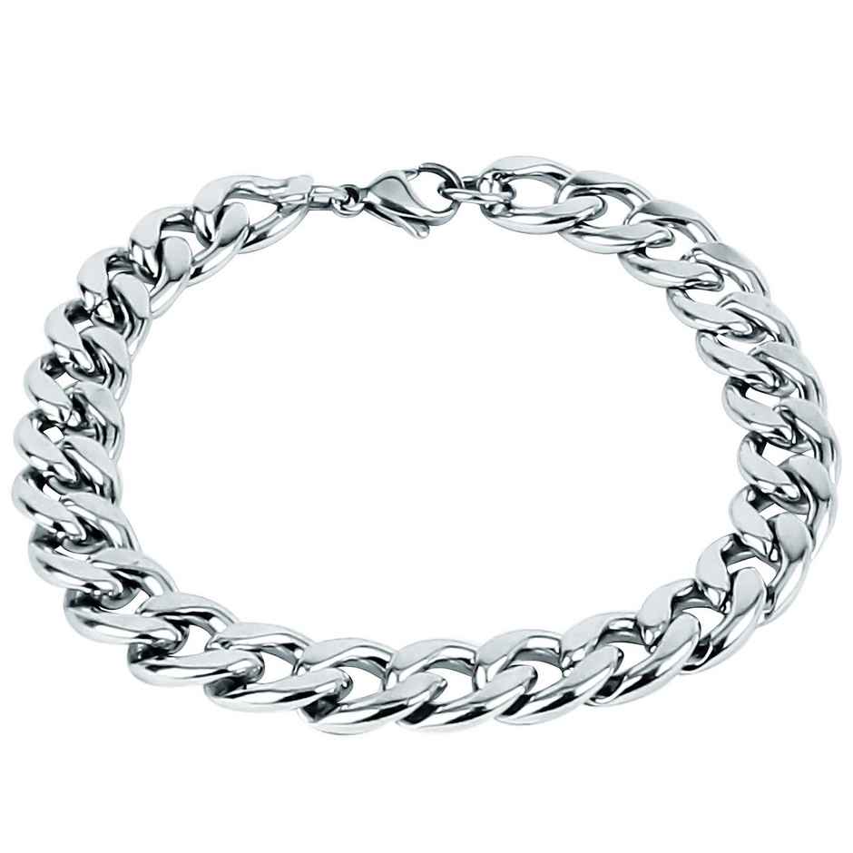 Fashion Frill Men's InterLlink Bracelet Silver Regular