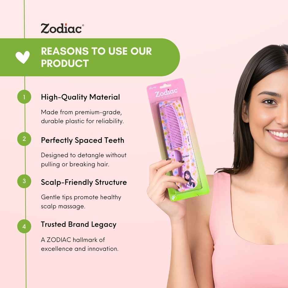Zodiac 3P Designer Comb Pack | Pink